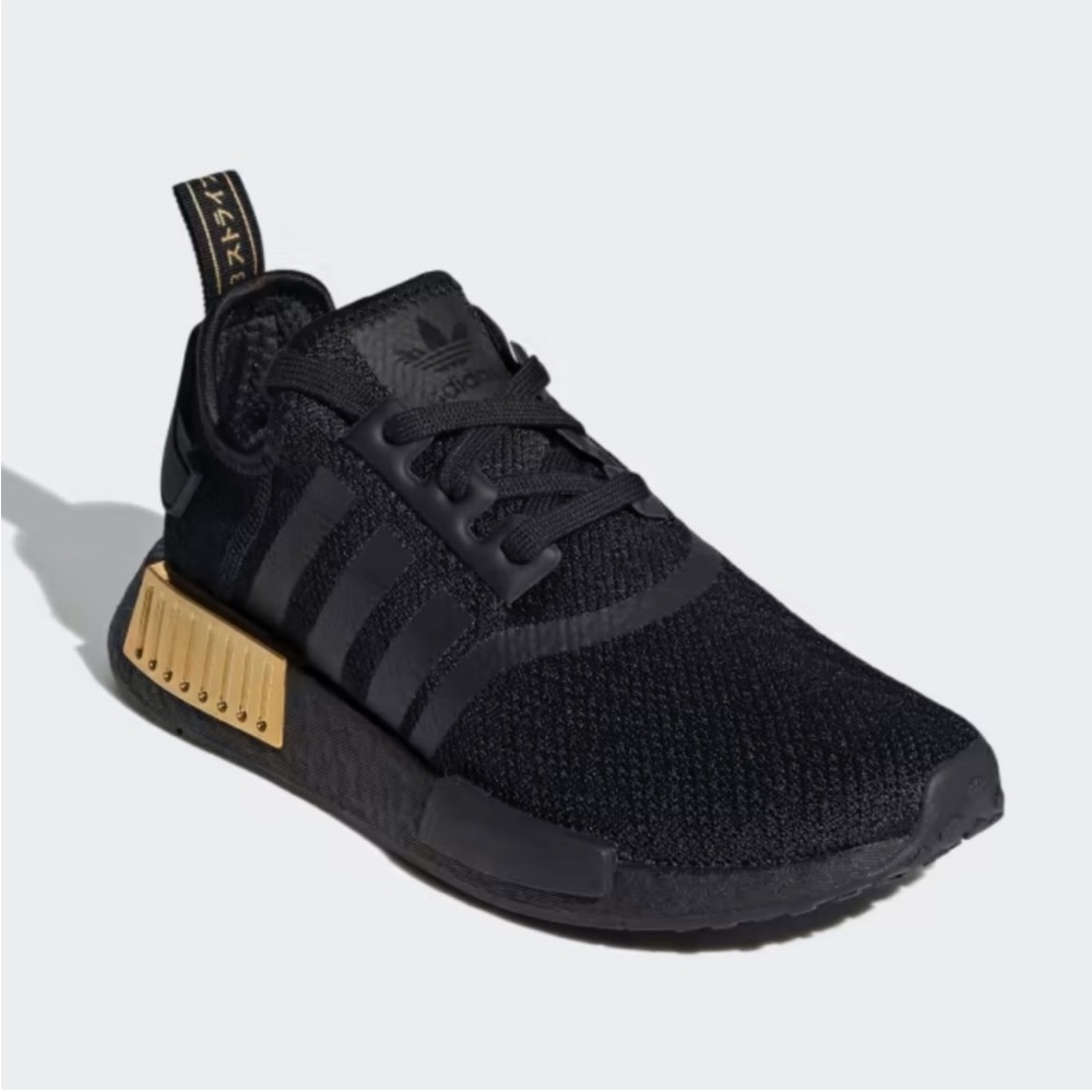 adidas NMD_R1 Black and Gold Women's Sneakers